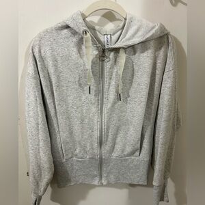Athleta Balance Hoodie – Light Gray w/ Multicolor Speckle – Size Small